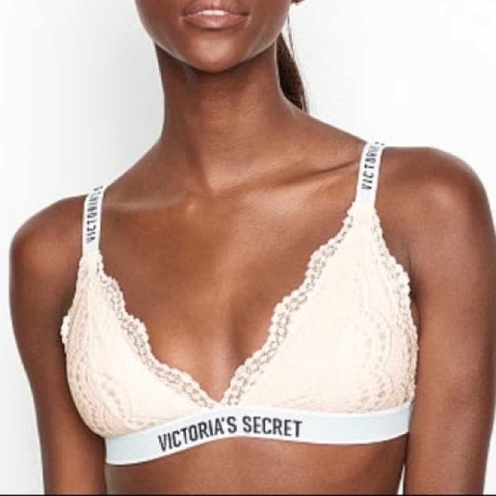 Victoria Secret logo lace bralette